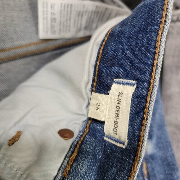Madewell Denim Slim Demi-Boot Women's Straight Subtle Flared Jeans | Size 26 - Picture 5 of 11